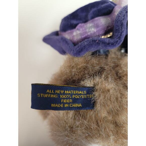Boyds Bears BERNADETTE DEBEARVOIRE #918443 6" Plush Bear Tags Purple Hat - Picture 6 of 10